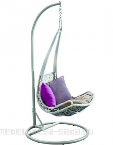 Плетеное подвесное кресло для дачи