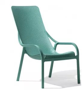 Кресло пластиковое Net лаунж, зеленый