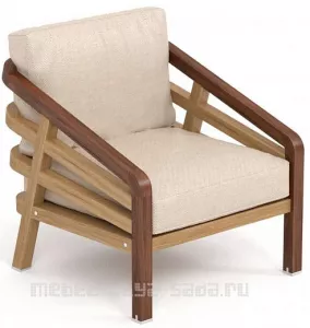 Современное деревянное кресло из массива ироко