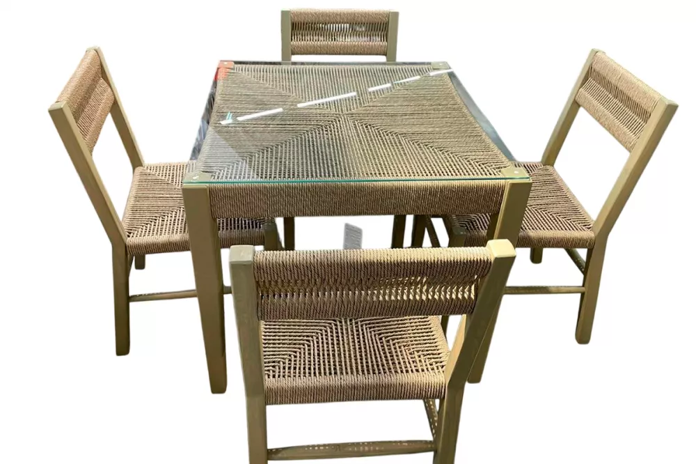 Плетеная деревянная мебель из лиственницы комплект Плетеная деревянная мебель из лиственницы комплект