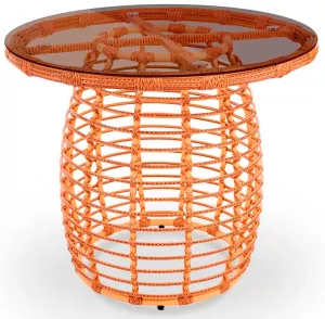 Кофейный столик из искусственного ротанга приставной