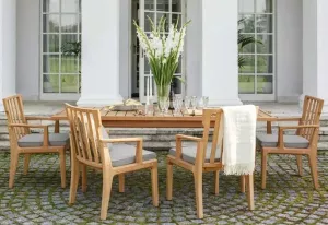 Садовая мебель обеденный комплект из массива ироко