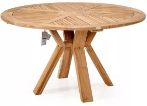 Круглый тиковый стол  130 см для улицы из дерева купить