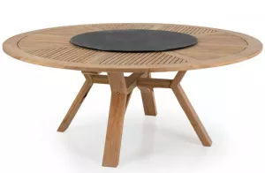 Круглый тиковый стол 180 см купить недорого для дачи