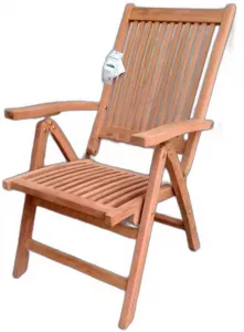 Складное кресло из тика с изменяемым углом наклона спинки купить