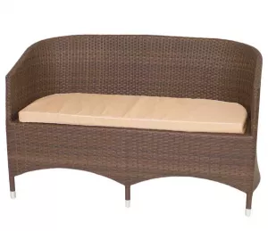 Плетеный диван из искусственного ротанга на 2-х