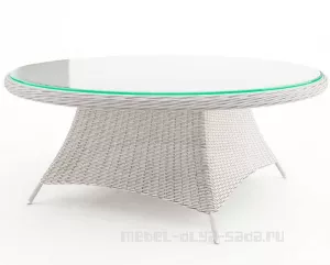 Круглый стол из искусственного ротанга 180 см
