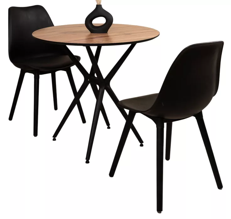 Обеденная группа из пластика и ЛДСП стол 80 см