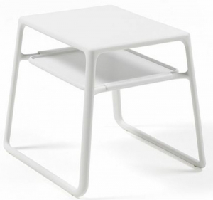 Пластиковый столик для лежаков с подносом, белый купить недорого