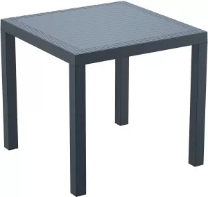 Стол с имитацией ротанга квадратный 80, антрацит