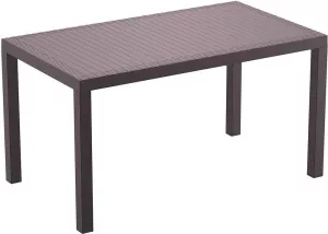 Пластиковый стол уличный имитация ротанга, коричневый