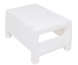 Журнальный пластиковый стол, белый