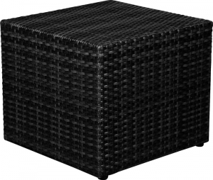 Пуфик стол из искусственного ротанга куб, черный купить