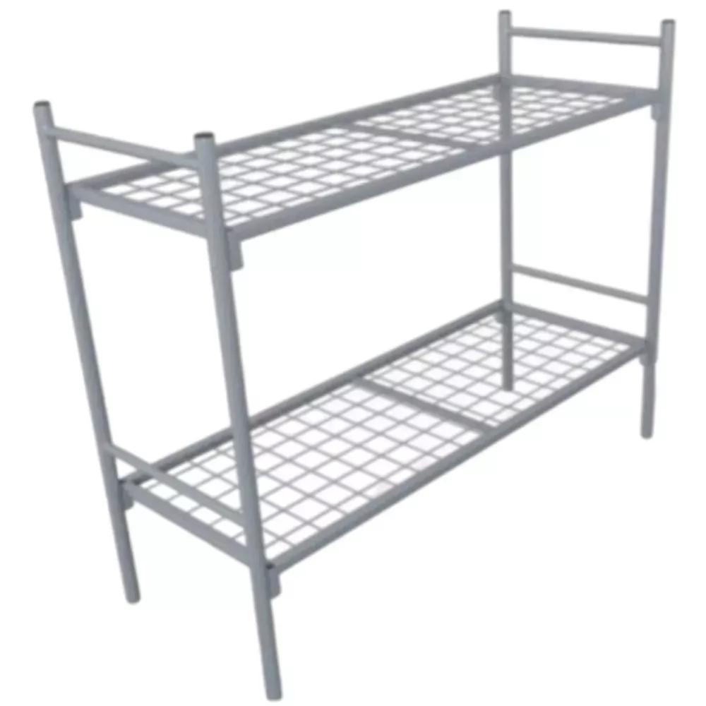 Кровать металлическая двухъярусная для рабочих