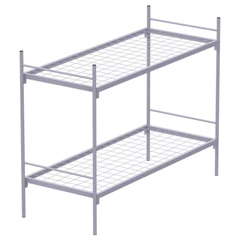 Кровать металлическая двухъярусная для рабочих Кровать металлическая двухъярусная для рабочих