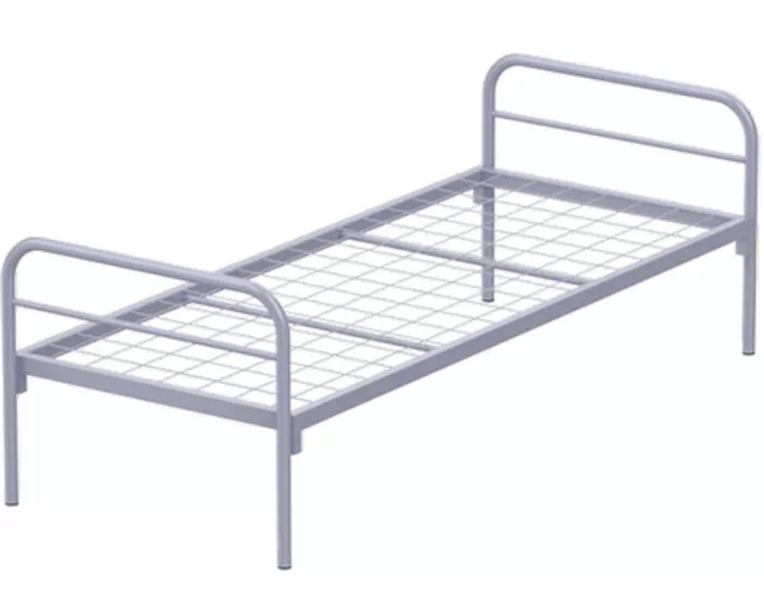 Кровать металлическая односпальная для общежитий купить!