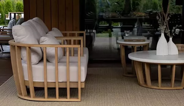 Современный деревянный диван из акации для улицы Современный деревянный диван из акации для улицы