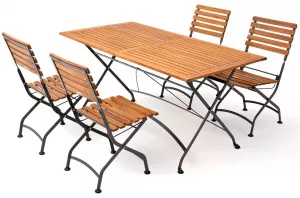Набор садовой мебели из акации и металла для улицы