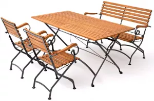 Диванная группа из массива акации мебель с плетенкой роуп