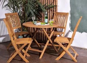 Набор садовой мебели из акации и металла для улицы
