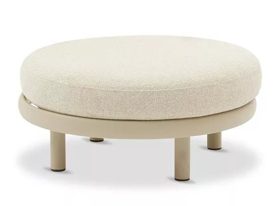 Комплект алюминиевый для отдыха кресло с пуфом, бежевый Комплект алюминиевый для отдыха кресло с пуфом, бежевый