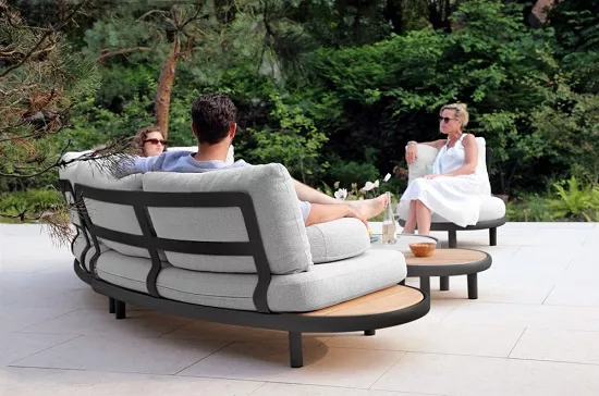 Комплект уличный для отдыха из алюминия, антрацит Комплект уличный для отдыха из алюминия, антрацит