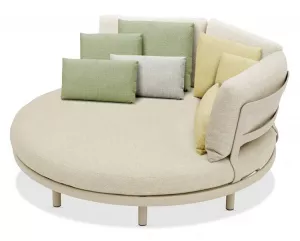 Белая уличная мебель из алюминия лаунж комплект на 4-х