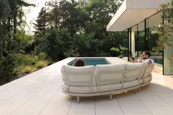 Уличный комплект для отдыха из алюминия, бежевый Уличный комплект для отдыха из алюминия, бежевый