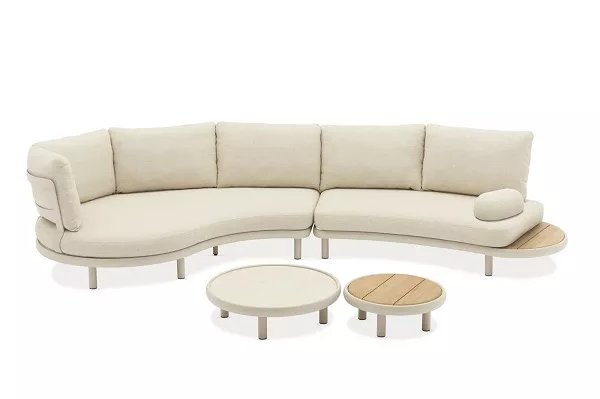 Уличный комплект для отдыха из алюминия, бежевый