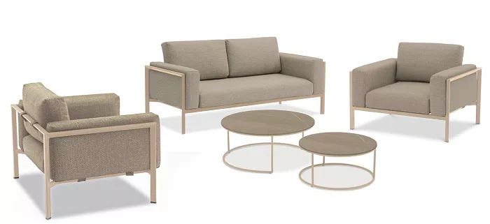 Уличный комплект на металлокаркасе, бежевый