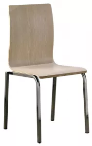 Кресло металлическое с подушкой, красный тиковые подлокотники