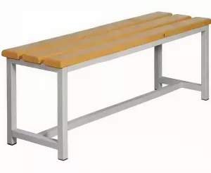 Скамейка с вешалкой для раздевалки сталь/сосна. Разборная!