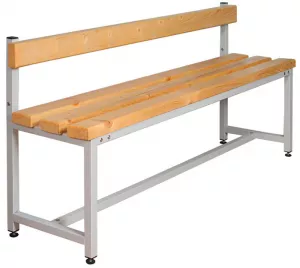 Скамейка с вешалкой для раздевалки сталь/сосна. Разборная!