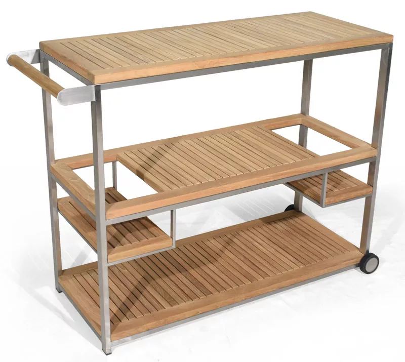 Сервировочный тиковый стол для улицы купить недорого Сервировочный тиковый стол для улицы купить недорого