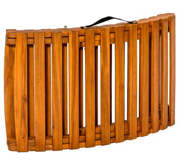 Складной деревянный шезлонг с матрасом  для дачи купить