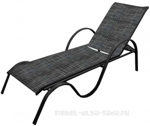 Алюминиевый лежак для дачи с текстиленом