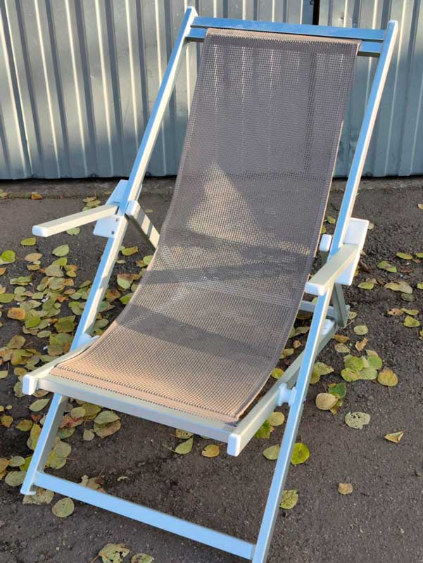 Складной кресло-шезлонг из алюминия с текстеленом