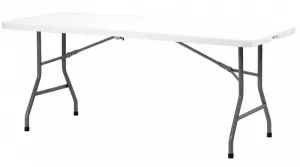 Складной пластиковый стол для дачи, 153х76см