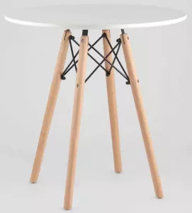 Круглый стол с деревянными ножками 70 см