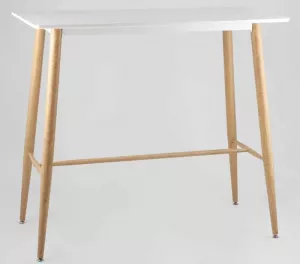 Барный стол для кухни белый ножки из металла