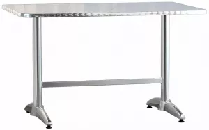 Прямоугольный антивандальный стол алюминиевый. Заказать!