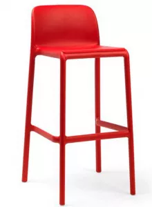 Купить пластиковые стулья для кухни со спинкой Италия, красный