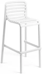 Высокие барные стулья из пластика для кухни, белые