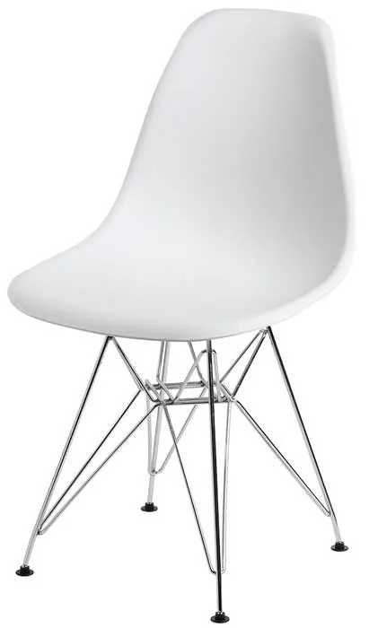 Белый пластиковый стул на металлических ножках купить выгодно
