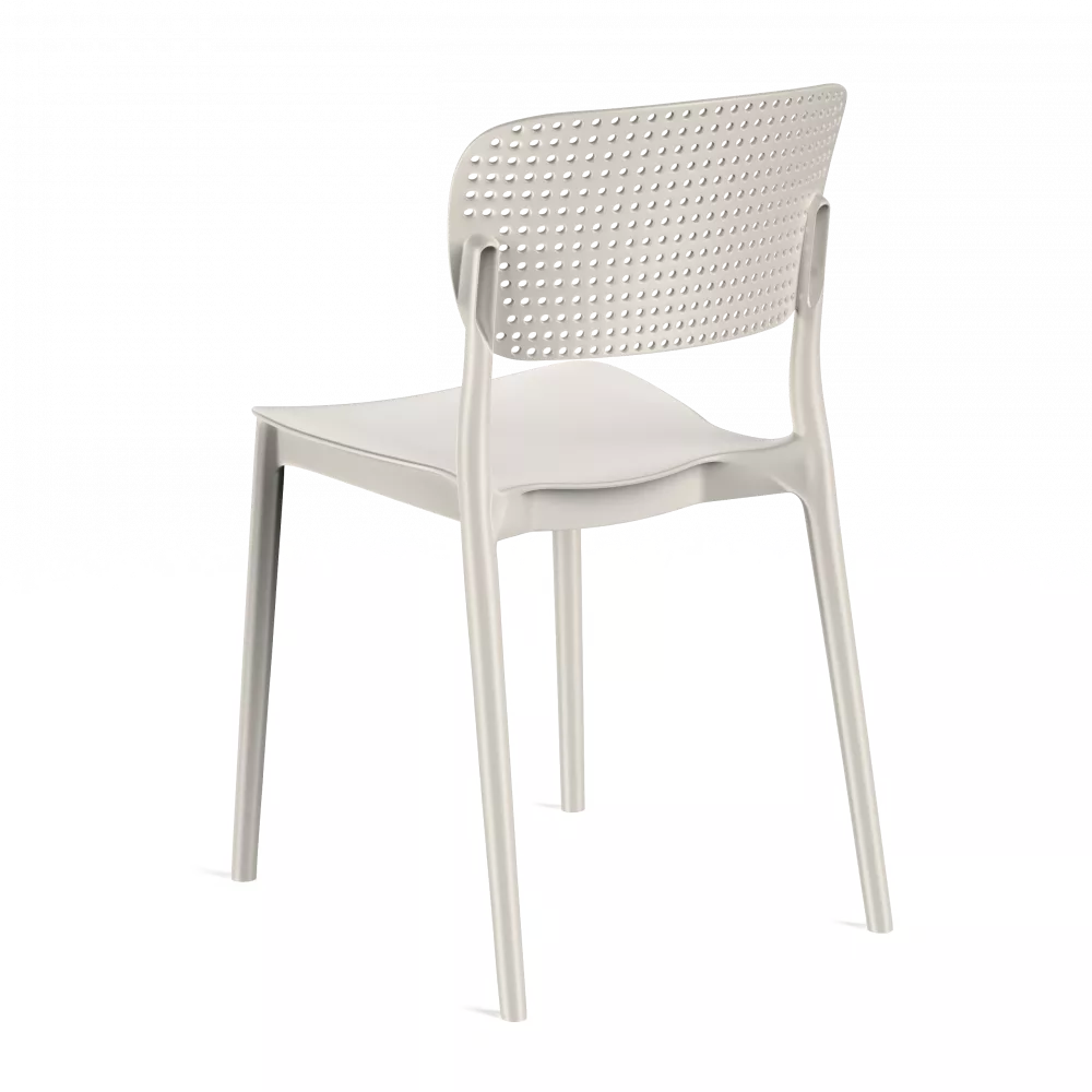 Светло-бежевый пластиковый стул со спинкой купить Светло-бежевый пластиковый стул со спинкой купить