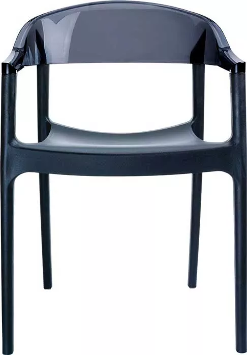 Прозрачное пластиковое кресло со спинкой купить