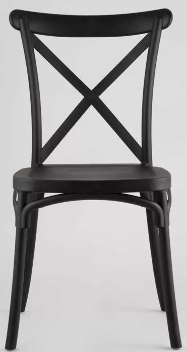Венские стулья из пластика, черные купить недорого