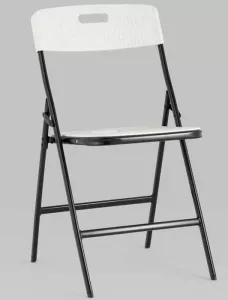 Складные пластиковые стулья со спинкой, белый купить