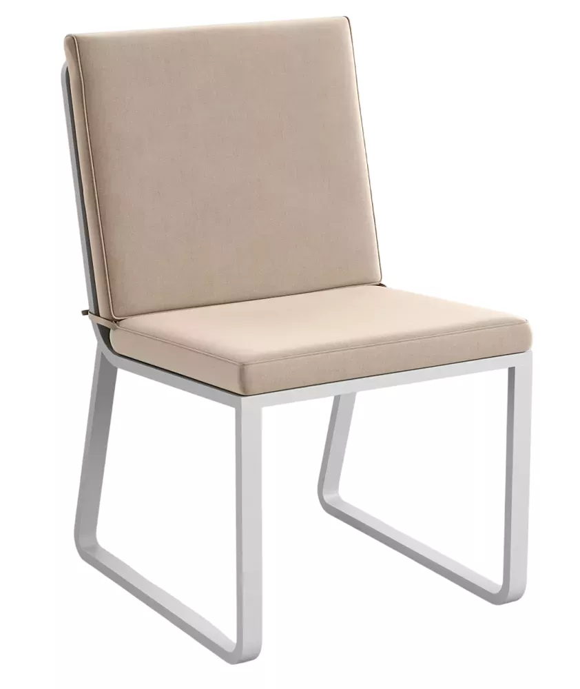 Стулья уличные металлические с подушкой, алюминиевые