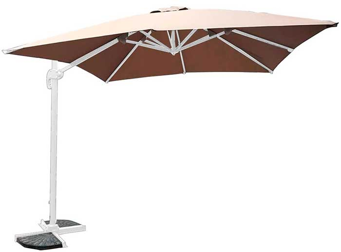 Зонт 3х3 садовый уличный на боковой опоре купить недорого